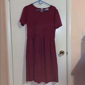 Dark Raspberry Pink Amelia Lularoe LLR Dress XL